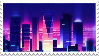 purple city stamp